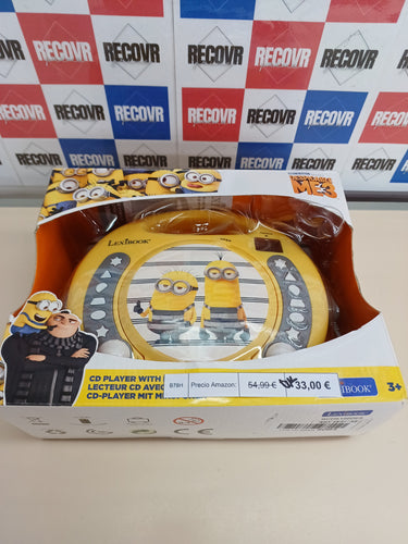 Lector CD Minions con 2 micros, desde 3 años.